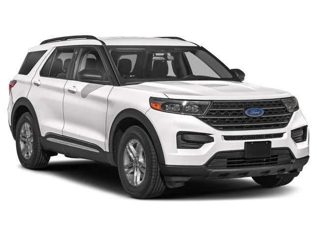 Ford Explorer / XLT 4WD 2023. Front 3⁄4, Facing to the Right