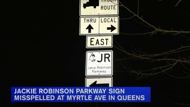 Image for article titled New York Forgot How to Spell the Jackie Robinson Parkway