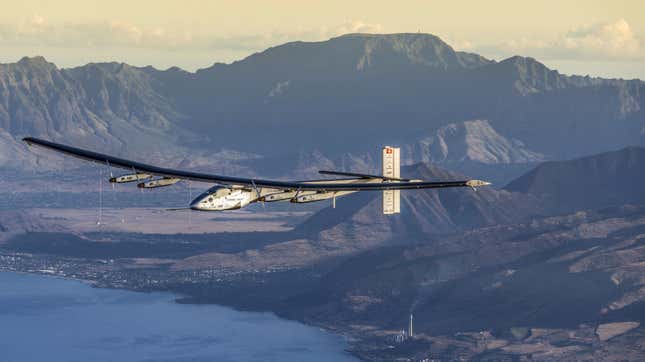 The Solar Impulse 2 circumnavigated the Earth only using solar energy, powered by batteries and electric motors.