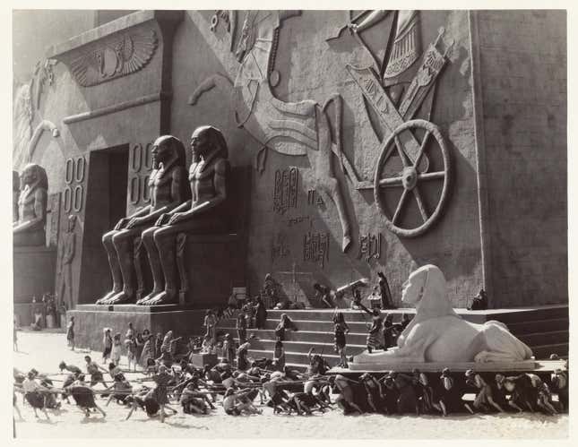 The set of the Cecil B. DeMille epic The Ten Commandments (1923)