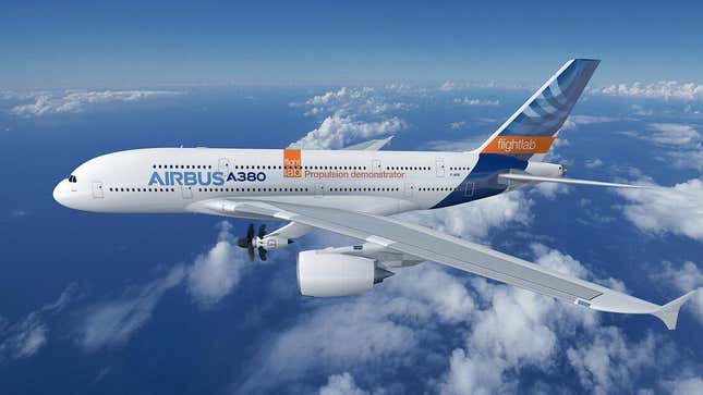 Image for article titled Airbus to Test an Open-Fan Turbine Engine On an A380