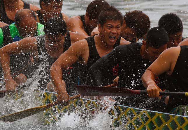 Image for article titled Add oil! The Dragon Boat Festival, in pictures