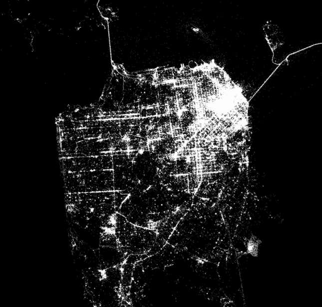 Image for article titled Marvelous footprints of world cities revealed by Foursquare check-ins