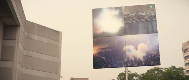 Image for article titled Star Trek: Strange New Worlds Uses Ukrainian Protest Footage to Depict Alien Riot