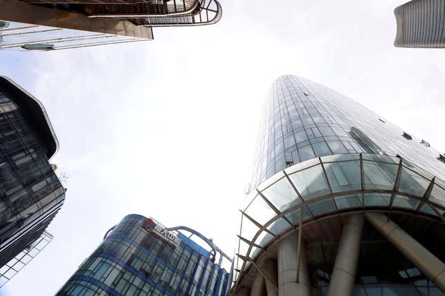 The Evergrande Center in Shanghai.