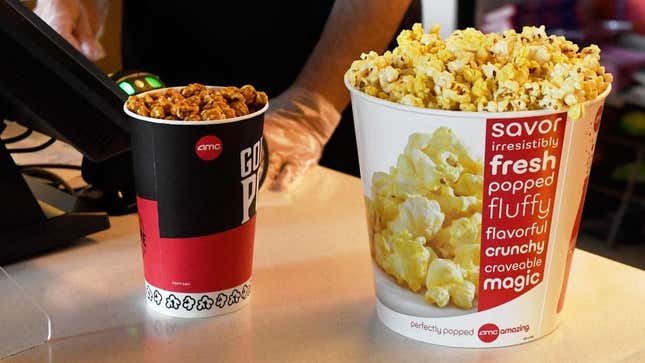AMC Theatres bucket of movie popcorn