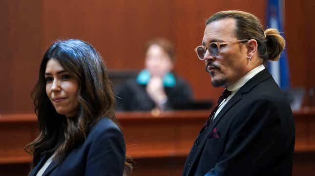 Attorney Camille Vasquez and Johnny Depp.