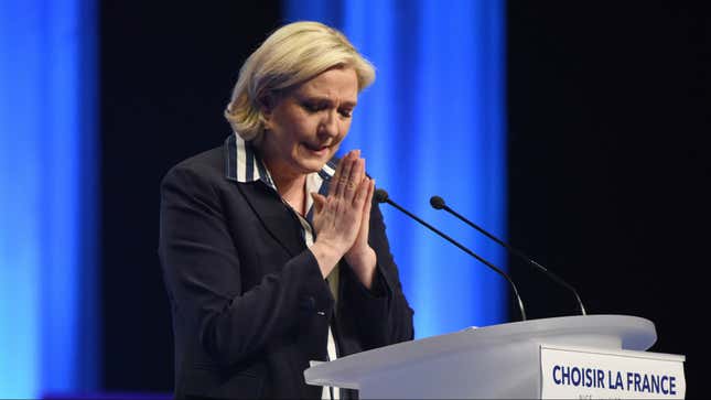 French presidential candidate Marine Le Pen