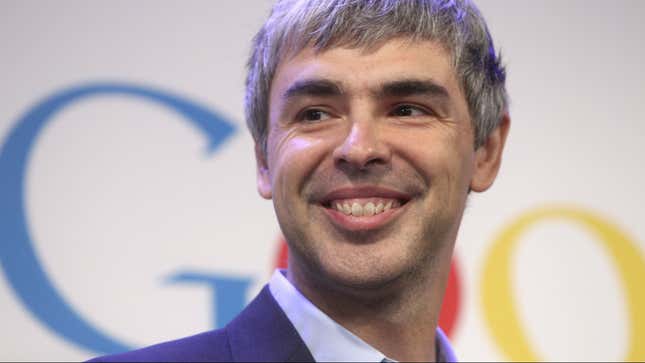 Google CEO Larry Page speaks at a news conference at the Google offices in New York, Monday, May 21, 2012.