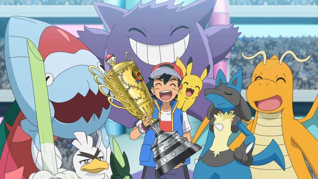 Image for article titled 25 Years Later, Pokémon&#39;s Ash Ketchum Is Finally a World Champion