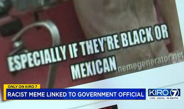 Image for article titled State Official Gets Caught Sending Racist Meme Mocking Black and Mexican People