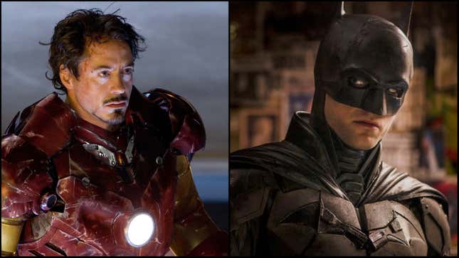 Left: Iron Man (Screenshot: Paramount Pictures); Right: The Batman (Photo: Warner Bros.)