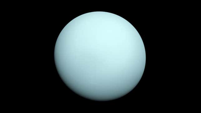 Uranus as seen by Voyager 2 in 1986.