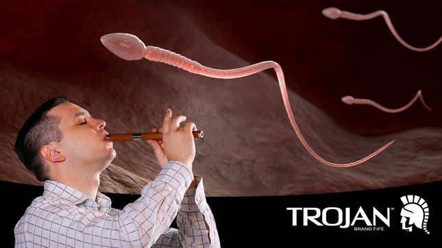Image for article titled Trojan Introduces New Contraceptive Fife For Charming Sperm Out Of Vaginal Canal