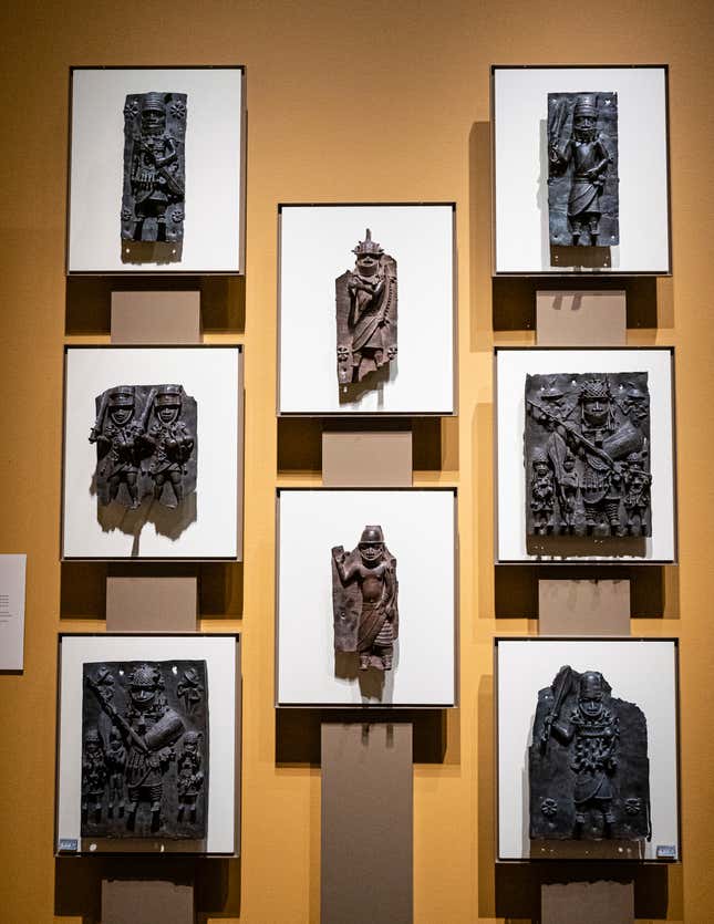  Eight of the 29 Benin bronzes were returned to the National Commission for Museums and Monuments in Nigeria on Tuesday, Oct. 11, 2022 in Washington.