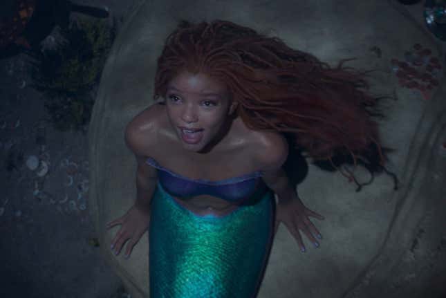 Halle Bailey as Ariel in Disney’s live-action THE LITTLE MERMAID. Photo courtesy of Disney. © 2022 Disney Enterprises, Inc. All Rights Reserved.”