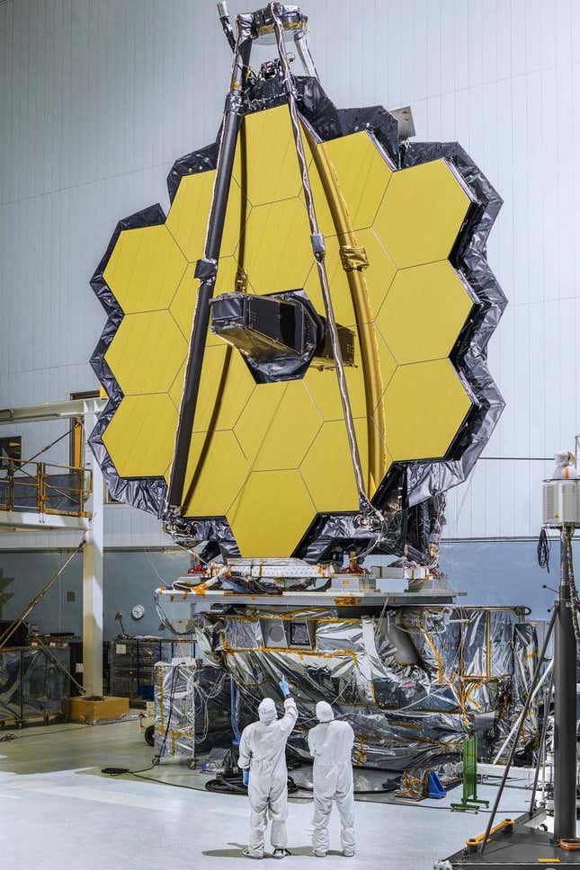 The primary mirror of NASA's James Webb Space Telescope