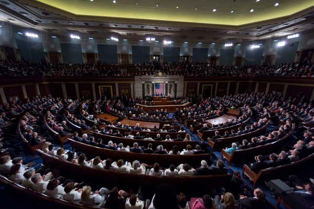 Donald Trump delivers the Joint Address to Congress at the U.S. Capitol on Tuesday, Feb. 28, 2017. (White House/Paul D. Williams)