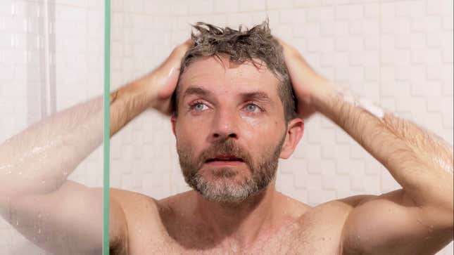 Image for article titled Man Mid-Shower Facing Grim Realization He’ll Have To Retrieve Face Wash He Left On Sink