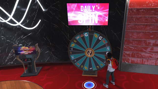 The NBA wheel players are encouraged to spin daily.