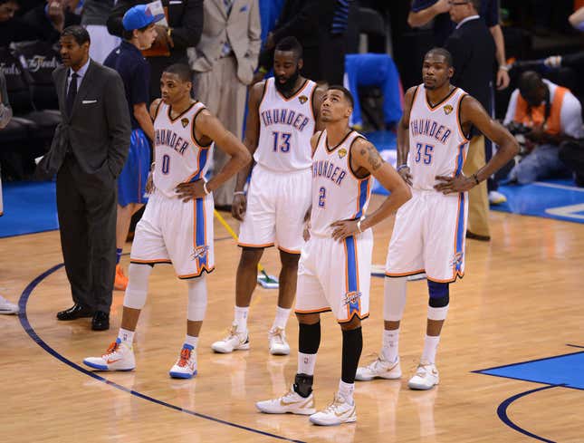 OKC once had the power trio of Russell Westbrook, James Harden, and Kevin Durant. And they screwed it up.