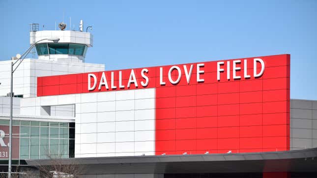 Close up of terminal at Love Field Airport in Dallas, TX.