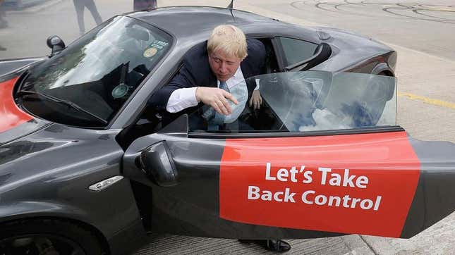 Boris Johnson on a Brexit campaign tour in May 2016.