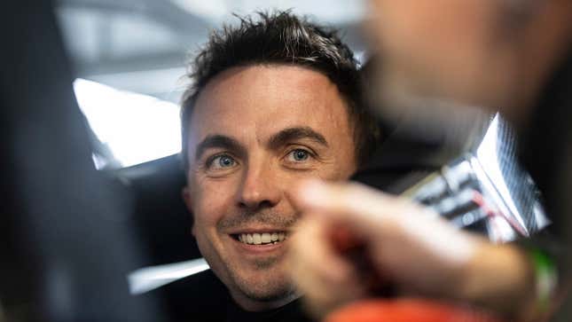 A photo of Frankie Muniz in the driving seat of his ARCA car. 