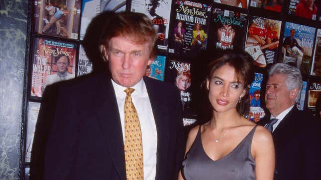 NEW YORK - APRIL 02: Kara Young and Donald Trump attend the New York Magazine 30th anniversary party April 2,1998 in New York City. 