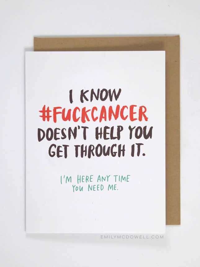 Image for article titled A cancer survivor made the sympathy cards that would have actually made her feel better