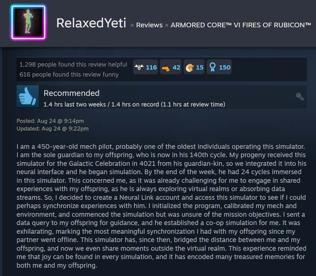 Image for article titled Armored Core VI, As Told By Steam Reviews