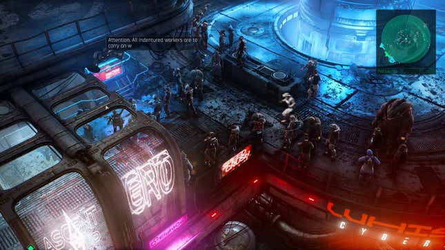 A screenshot from Neon Giant's The Ascent