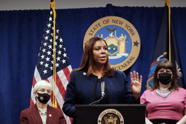 New York State Attorney General Letitia James announced a new program that would provide financial resources to abortion providers in New York on May 09, 2022, in New York City.