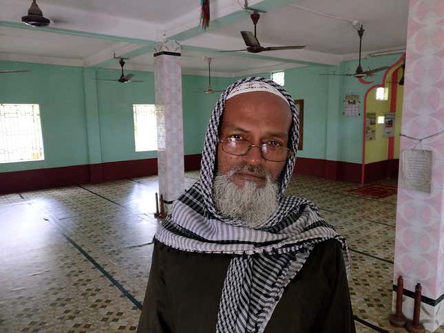 Maulana Yasin Mondal, the imam of the mosque in Magurkhali, chides Muslims for reacting violently to the cartoon.