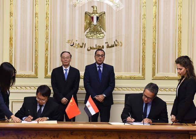 Egyptian and Chinese officials sign a deal to coordinate on conservation projects and deploy the first Chinese archaeological team to the North African nation.