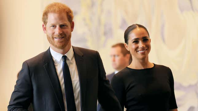 Prince Harry, Duke of Sussex and Meghan, Duchess of Sussex arrive at the United Nations Headquarters on July 18, 2022 in New York City. 