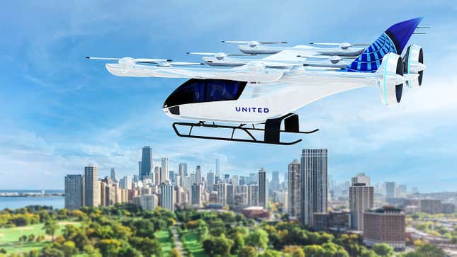 Image for article titled United Airlines Doubles Down on Electric Flying Taxi Fantasy