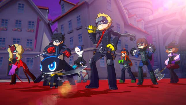 The Phantom Thieves are shown decked out in their uniforms and ready to fight.