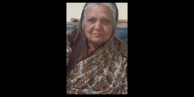 Seventy-year-old Kodabai Madhukar Kadam