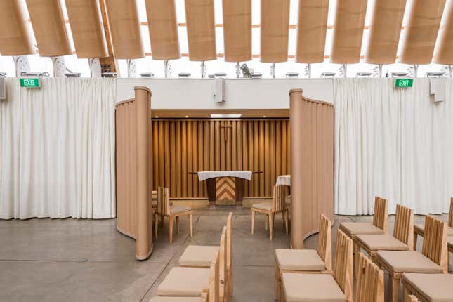 Image for article titled Shigeru Ban, architect of sublime cardboard buildings, creates a permanent legacy