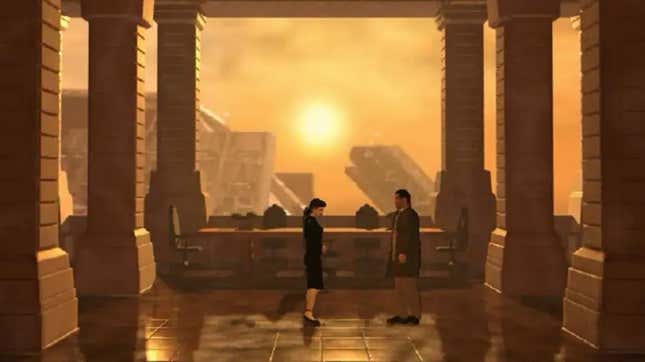A screenshot of the Westwood Studios' Blade Runner game. 