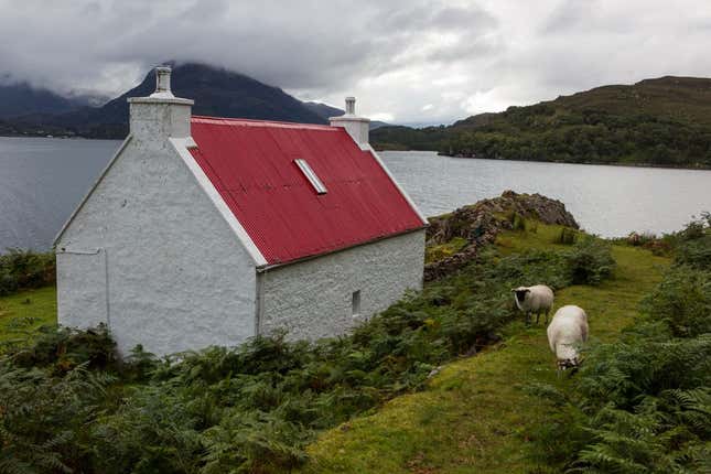 A crofter’s cottage in the Highlands.
