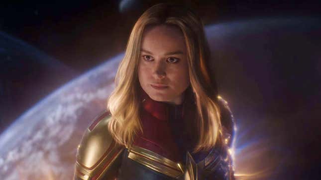 Brie Larson as Captain Marvel in Captain Marvel