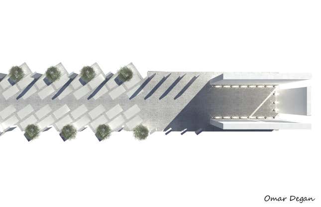 Aerial view of the rendition of Oct. 14 Memorial Park