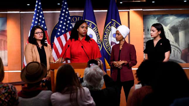 The original Squad memmbers—Rashida Tlaib, Ayanna Pressley, Ilhan Omar, and Alexandria Ocasio-Cortez—were elected to Congress in 2018.