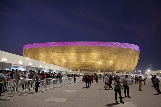Lusail Stadium on the outskirts of Qatar's capital Doha ahead of the orientation event for the FIFA World Cup