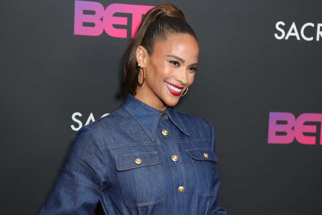 Paula Patton attends BET+ and Footage Film’s “Sacrifice” premiere event at Landmark Theatre on December 11, 2019 in Los Angeles, California. 