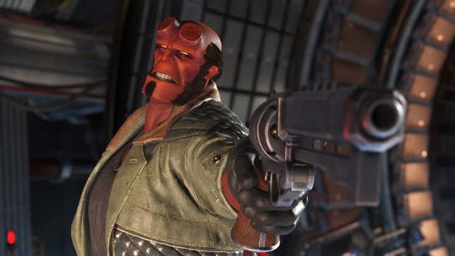 Hellboy in NetherRealm's Injustice 2.