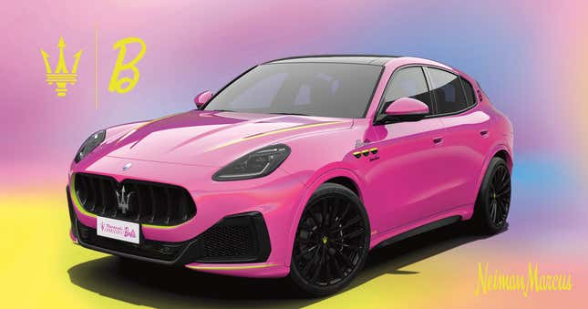 Image for article titled Barbie&#39;s Extremely Pink 523-HP Maserati Grecale Trofeo Can Be Yours