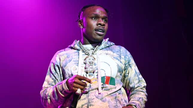 Rapper DaBaby performs onstage during “Rolling Loud Presents: DaBaby Live Show Killa” tour at Coca-Cola Roxy on December 04, 2021 in Atlanta, Georgia. 